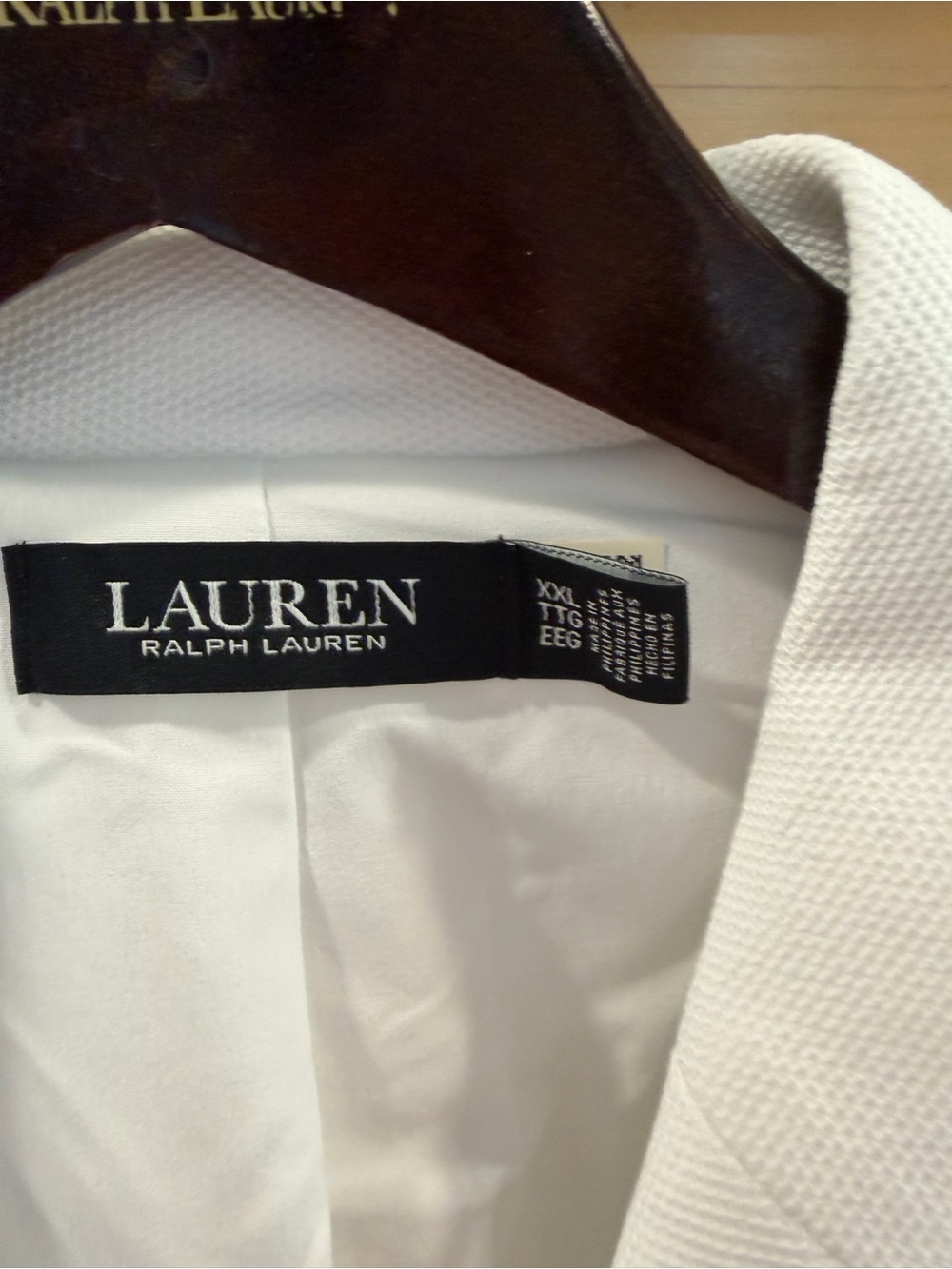Lauren Ralph Lauren White Blazer with Gold Crest XXL - Picture 5 of 8